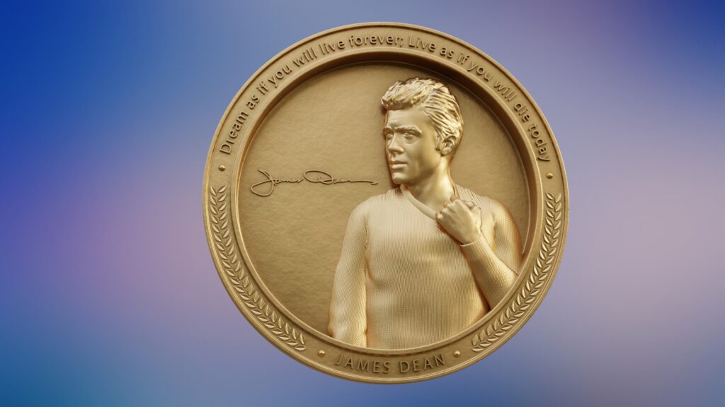 James Dean Gold Medallion